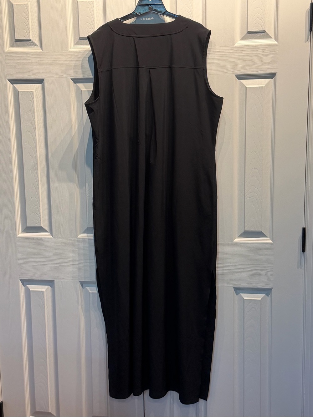 Athleta Marlow Black Sleeveless V-Neck Maxi Dress with Side Slits - Picture 11 of 15